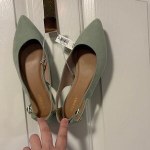 Old Navy Mint Green Pointed-Toe Slingback Flats